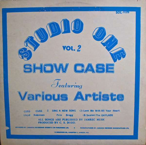 Various Artiste – Studio One Show Case Vol. 2