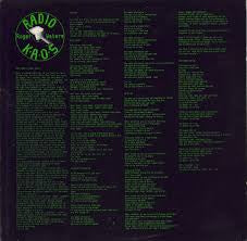 Roger Waters - Radio K.A.O.S. Promo copy